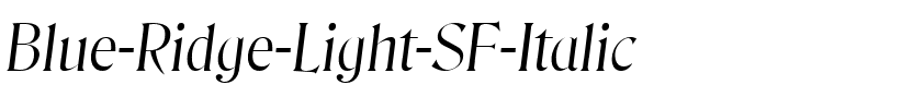 Blue Ridge Light SF Italic.ttf