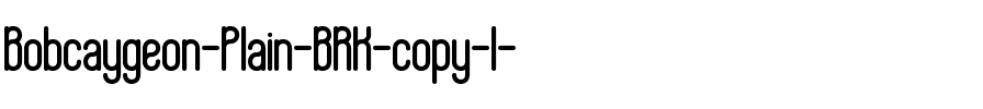 Bobcaygeon Plain BRK Normal.ttf