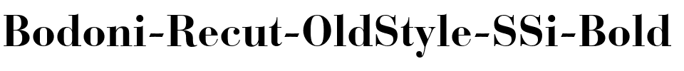 Bodoni Recut OldStyle SSi Bold.ttf