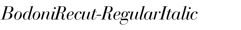 BodoniRecut RegularItalic.ttf