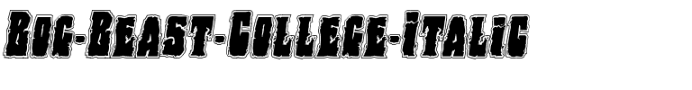 Bog Beast College Italic Italic.ttf