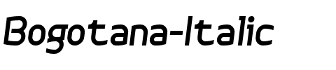 Bogotana™ Italique.ttf