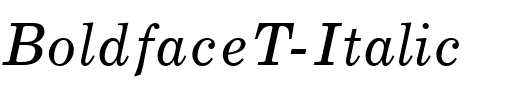 BoldfaceT Italic.ttf