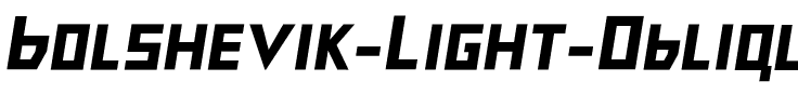 Bolshevik LgtObl.otf