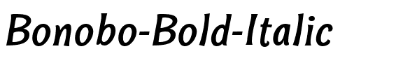 Bonobo Bold Italic.ttf