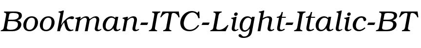 BookmanITC Lt BT Light Italic.ttf