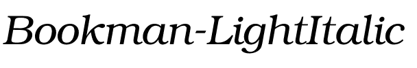 Bookman-LightItalic Regular.ttf