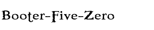Booter – Five Zero Regular.ttf
