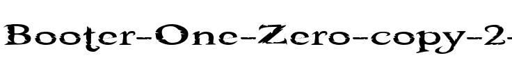 Booter – One Zero Regular.ttf