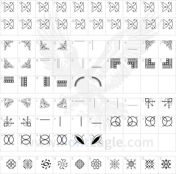 BorderfontClassicalsPlain