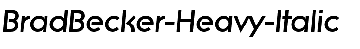 BradBecker-Heavy Italic.ttf