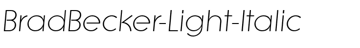 BradBecker-Light Italic.ttf