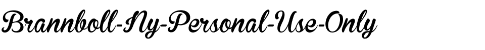 Brannboll Ny Personal Use Only Regular.ttf