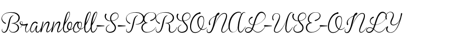 Brannboll S PERSONAL USE ONLY Regular.ttf