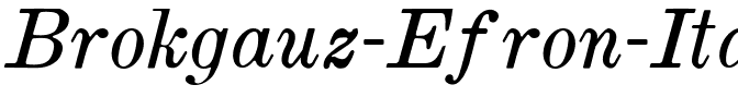 Brokgauz & Efron Italic.ttf