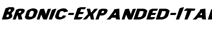 Bronic Expanded Italic Expanded Italic.ttf