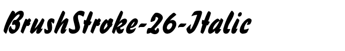 BrushStroke 26 Italic.ttf