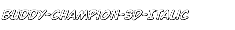 Buddy Champion 3D Italic Italic.ttf