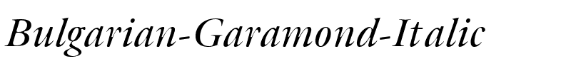 Bulgarian Garamond Italic Italic.ttf