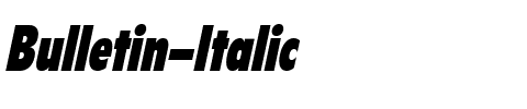 Bulletin Italic.ttf