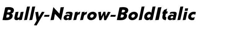 Bully Narrow BoldItalic.ttf