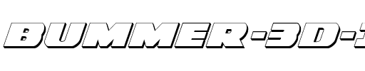 Bummer 3D Italic 3D Italic.ttf