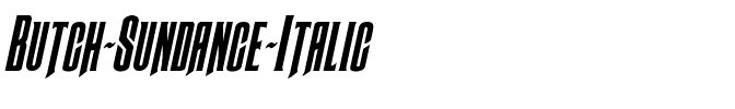 Butch & Sundance Italic Italic.ttf