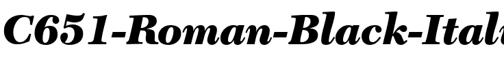 C651-Roman-Black Italic.ttf