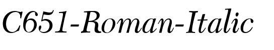 C651-Roman Italic.ttf