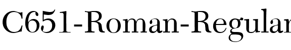 C651-Roman Regular.ttf