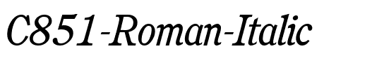 C851-Roman Italic.ttf