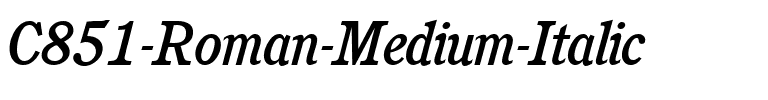 C851-Roman-Medium Italic.ttf