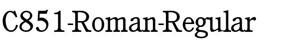 C851-Roman Regular.ttf