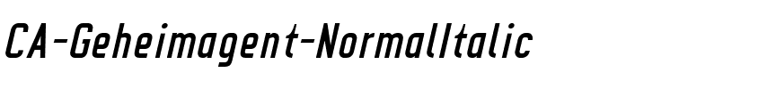 CA Geheimagent NormalItalic.ttf