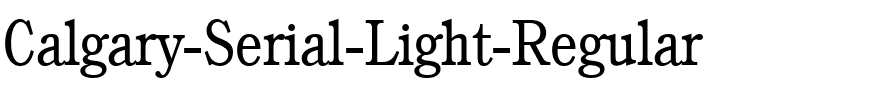 Calgary-Serial-Light Regular.ttf