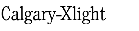 Calgary-Xlight Regular.ttf