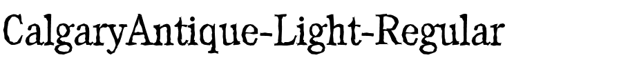 CalgaryAntique-Light Regular.ttf