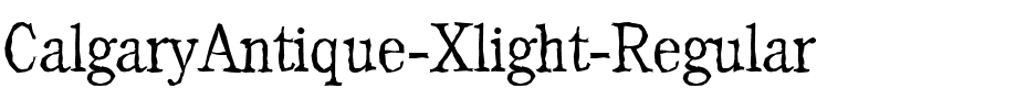 CalgaryAntique-Xlight Regular.ttf