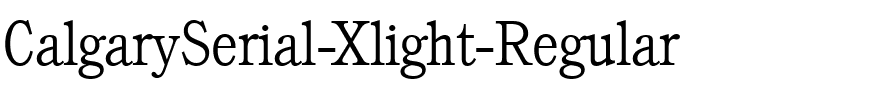 CalgarySerial-Xlight Regular.ttf