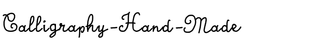 Calligraphy Hand Made Normal.ttf