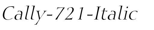 Cally 721 Italic.ttf