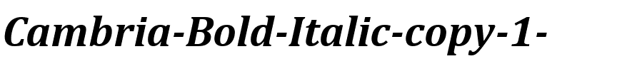 Cambria Bold Italic.ttf