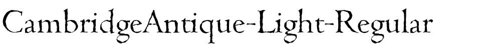 CambridgeAntique-Light Regular.ttf