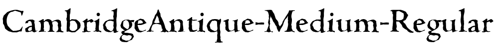 CambridgeAntique-Medium Regular.ttf