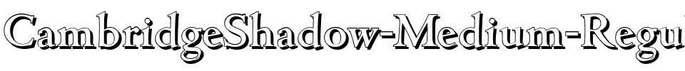 CambridgeShadow-Medium Regular.ttf