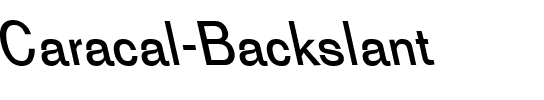 Caracal Backslant Normal.ttf