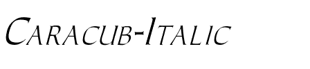Caracub-Italic Regular.ttf