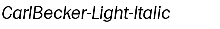 CarlBecker-Light Italic.ttf