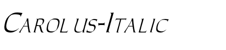 Carolus-Italic Regular.ttf
