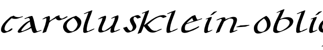 CarolusKlein-Oblique Regular.ttf